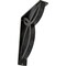 Ekena Millwork Versailles Wrought Iron Bracket, (Triple center brace), Antiqued Pewter 2"W x 7 1/2"D x 10"H BKTM02X07X10TVEAPW - alternate 1